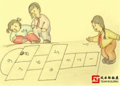 經(jīng)典80后童年游戲《跳房子》兒童,互動(dòng)